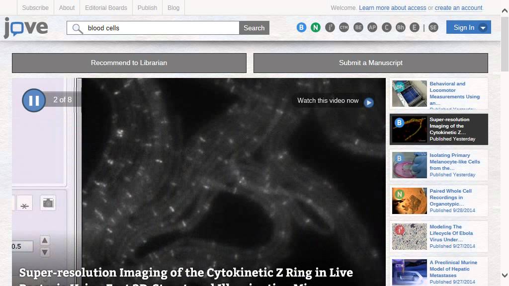 Introducción a JoVE : Journal of Visualized Experiments