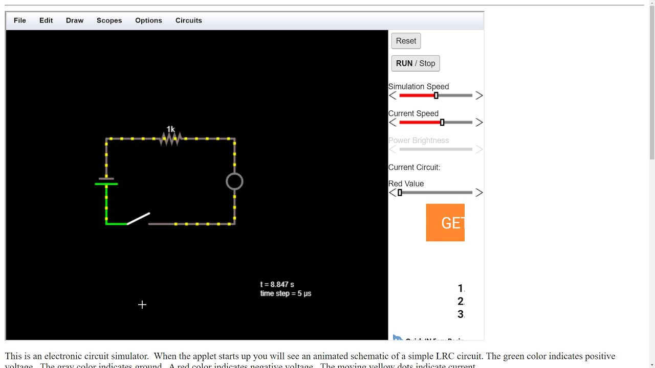 Introduction to the Falstad Circuit Simulator