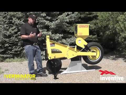 Inventive Ag Products' Verminator Machine Setup - Burrow Builder for controlling gophers