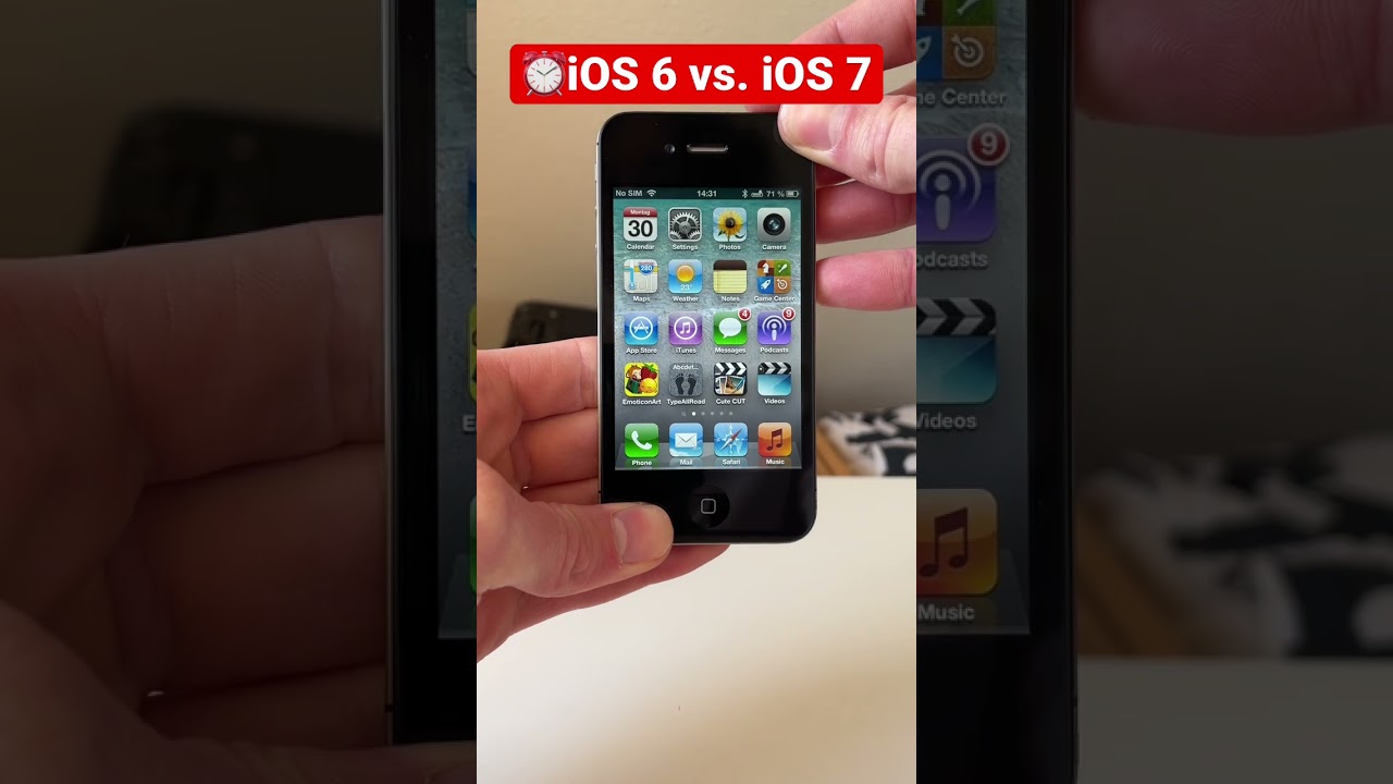 😍⏰iOS 6 vs. iOS 7 #iphone #ios