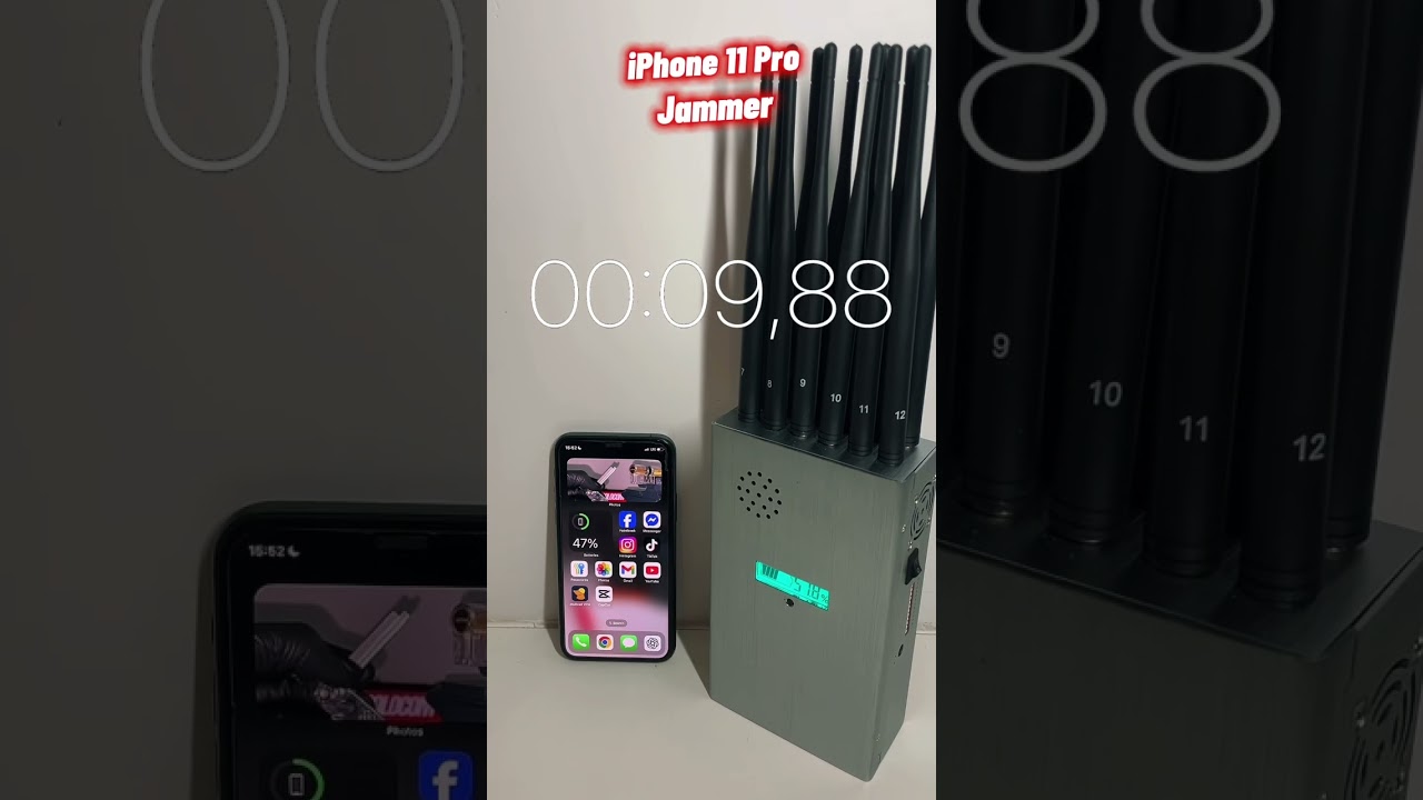 iPhone 11 Pro vs signal jammer 📵 #TechBattle #Polocom #jammer