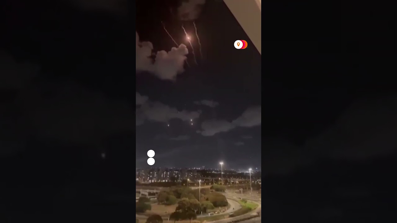 Iranian missile impact in Tel Aviv captured on witness camera | REUTERS