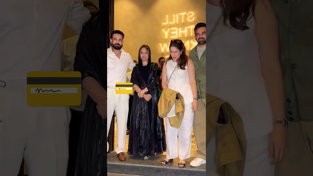 Irfan Pathan with wifey Safa Baig, Zaheer Khan and wifey Sagarika Ghatge 💖💖#shortvideo