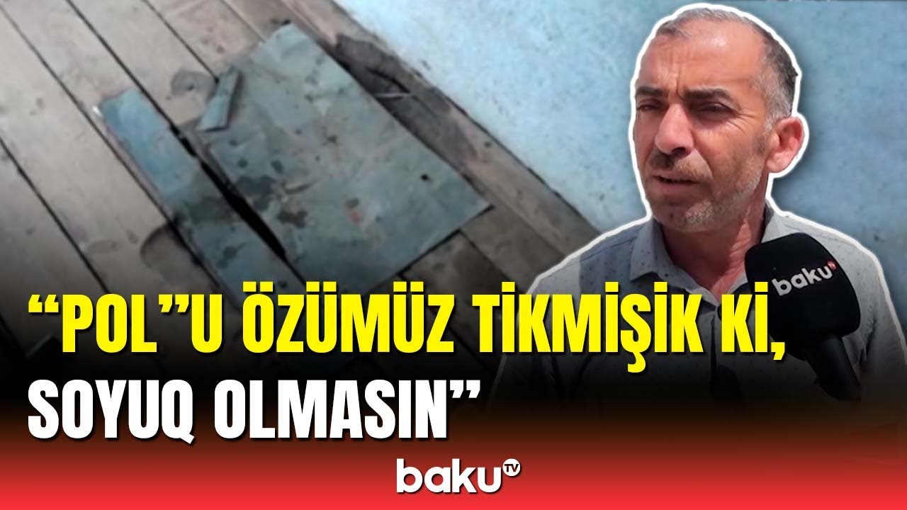 Şirinsu kəndində qəzalı məktəb binası | Lənkəran
