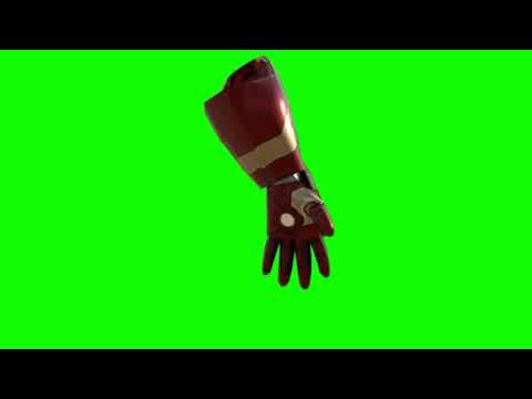Iron man Mark 42 hand green screen video