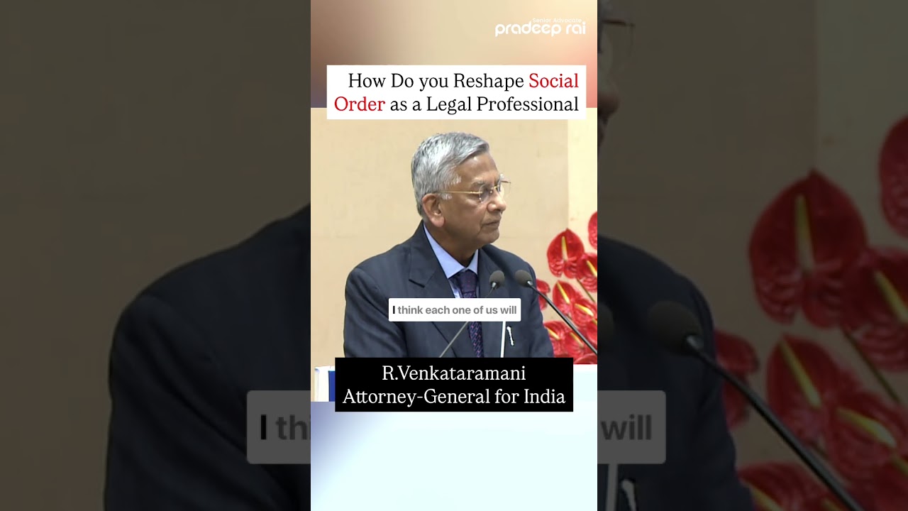 Is Law just a means to earn? Hon'ble R. Venkataramani, Attorney General for India
