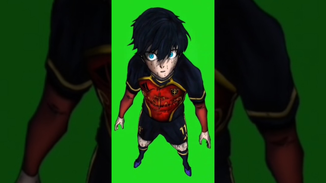 isagi youichi manga green screen animation #trending #chromakey #greenscreen