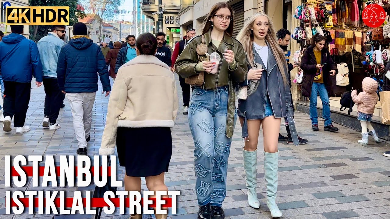 Istanbul Turkey 2024 Taksim Square Istiklal Street Walking Tour 4K