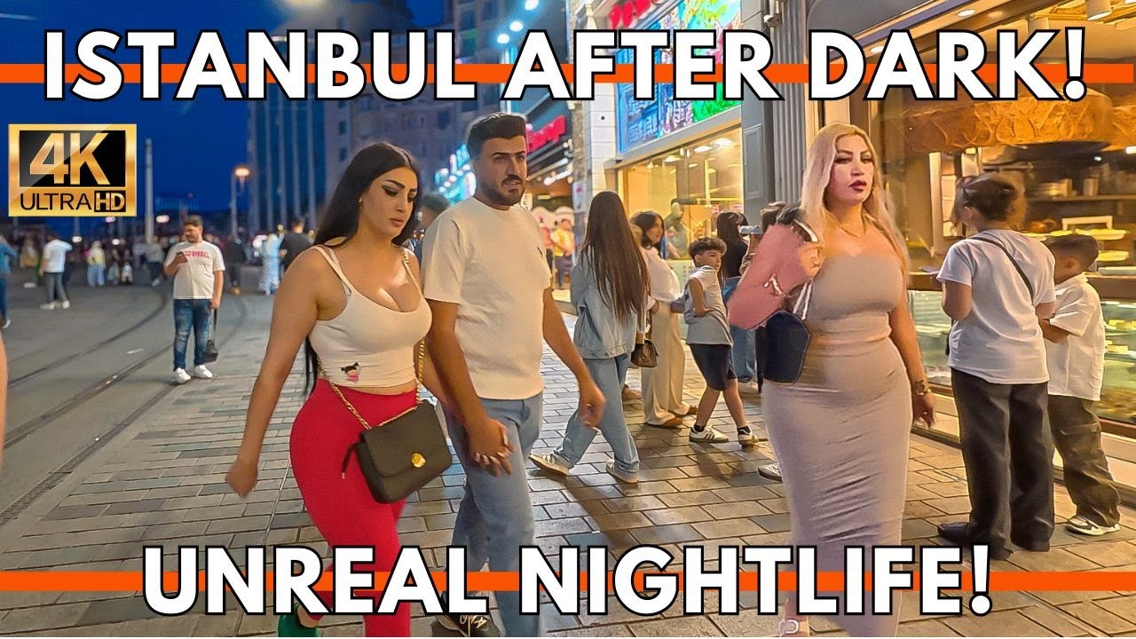 Istanbul Turkey 2025 Nightlife Walk | Crazy Night Scenes in Taksim & Istiklal Street 4K Walking Tour
