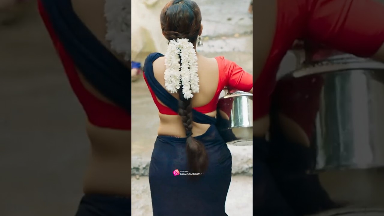 Iswarya menon in saree #hot #backlesssaree