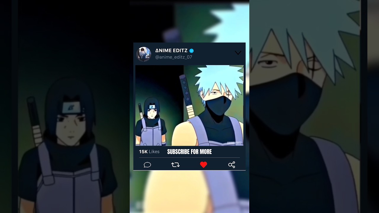 Itachi and Kakashi Friendship 🥺🫂 #animeedits #anime #naruto #animelover #itachi #kakashi #animeworld
