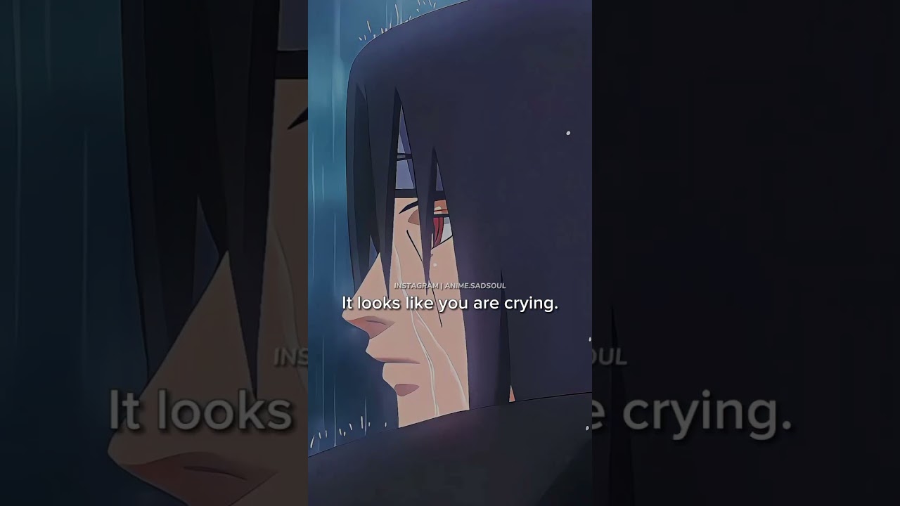 Itachi's crying in rain 🌧️💔#naruto  #itachi #itachiuchiha #anime