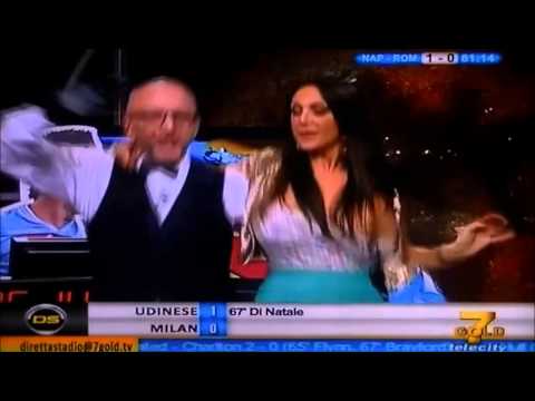 Italian Bikini Model Marika Fruscio Has Wardrobe Malfunction on 'Diretta Stadio'