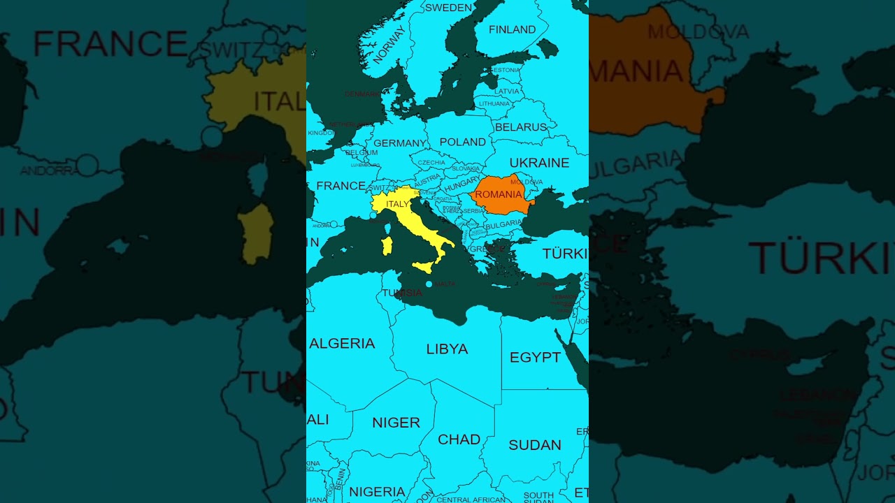 italy and romania map#map #worldmaps #country #history #geography #mymap #hotnews #shorts