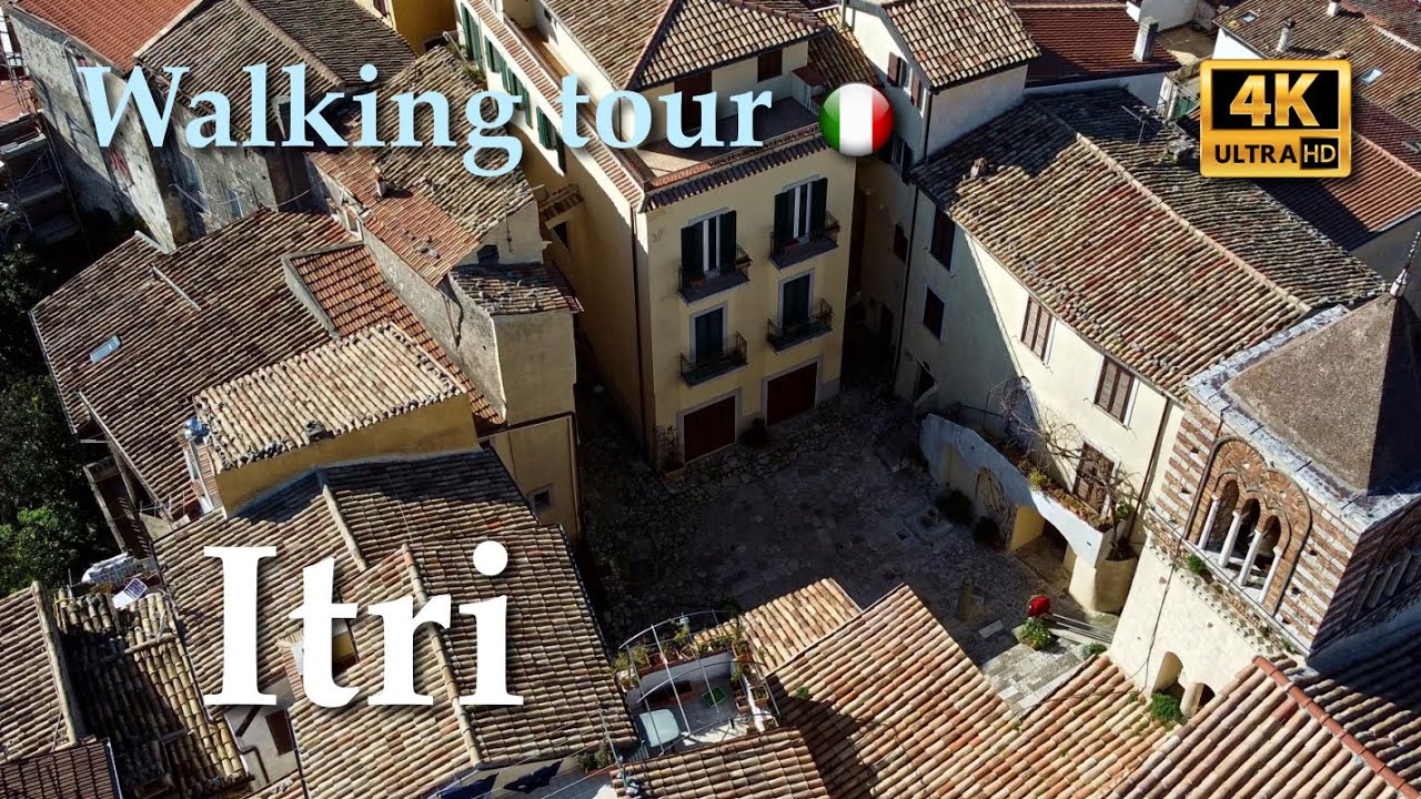 Itri (Lazio), Italy【Walking Tour】History in Subtitles - 4K