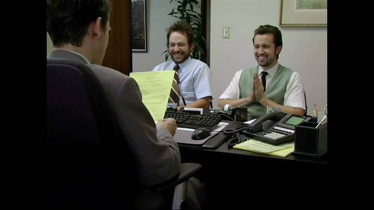 It's Always Sunny In Philadelphia, Mail Room Gig Blooper
