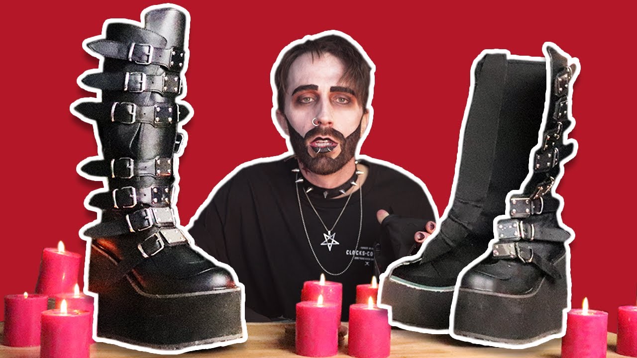 IT'S NOT A PHASE MOM! - What’s Inside Demonia Boots - (CUT IN HALF)