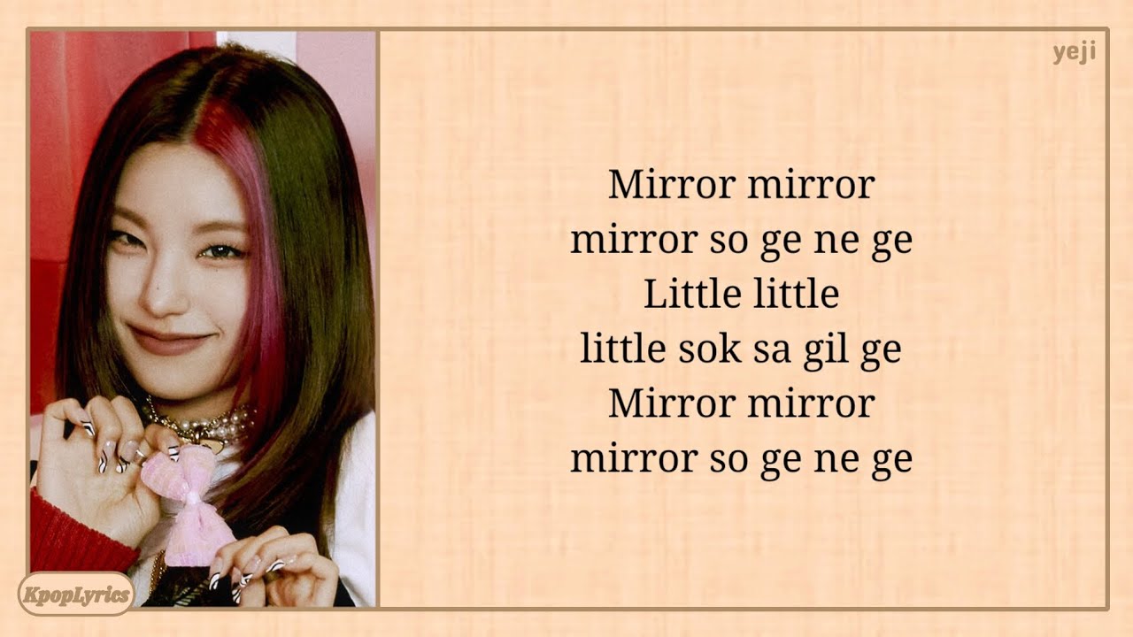 ITZY Mirror Easy Lyrics