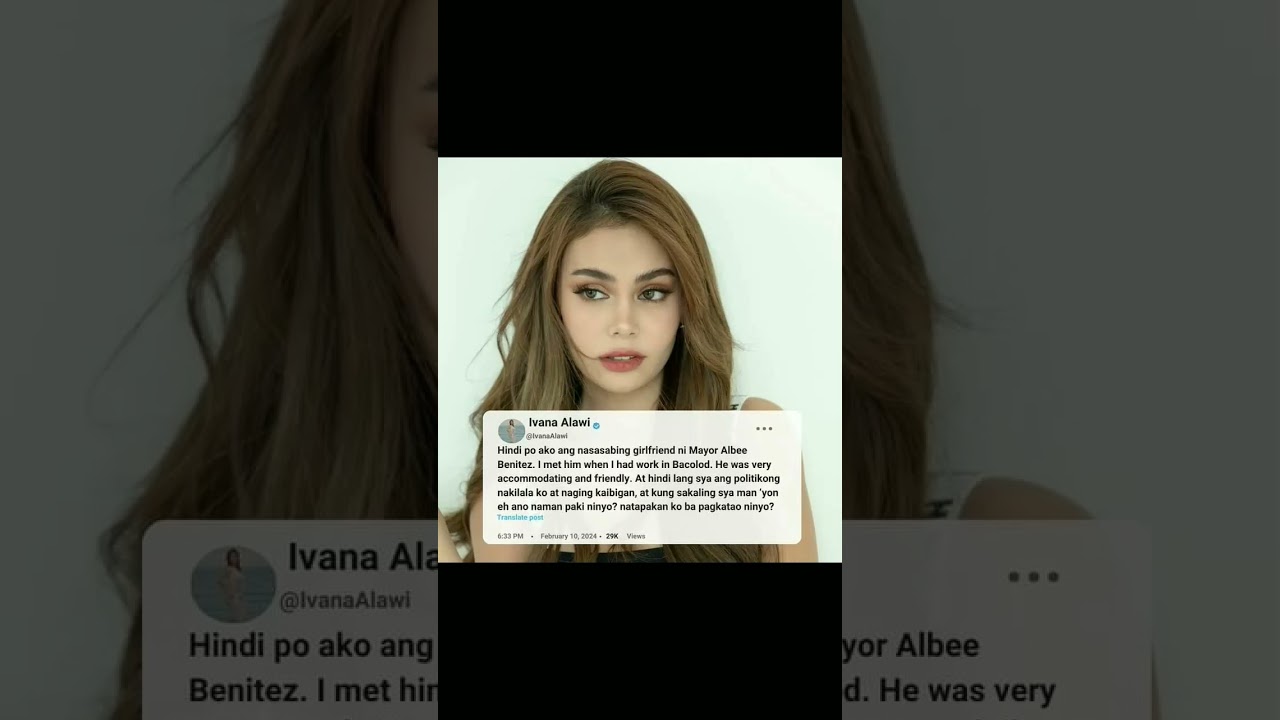 IVANA ALAWI CLEARS TO PUBLIC MAYOR ALBEE BENITEZ IS NOT HER BOYFRIEND  Photo Kwento ng Marites