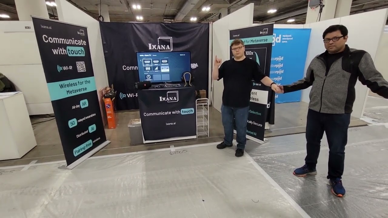 Ixana Wi-R communication with touch at Consumer Electronics Show 2023