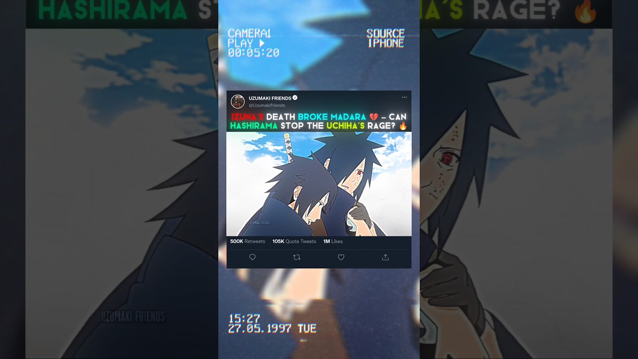 IZUNA'S DEATH BROKE MADARA 💔🔥 #izuna #madara #broken #narutoshippuden #animeshorts