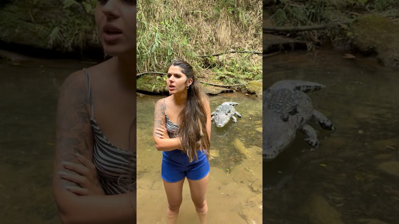 JACARÉ ATRÁS DELA? Ela deve acreditar neles? #shorts