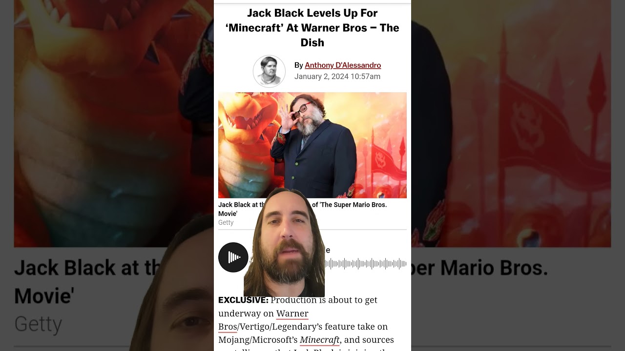 Jack Black Mines His Way Into Minecraft: Hollywood's Pixelated Power Movie! #jackblack #minecraft