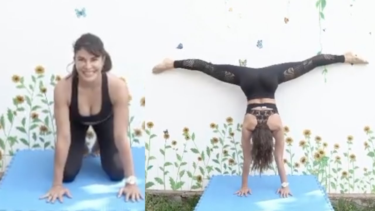 Jacqueline Fernandez 's workout regime in LockDown | Workout at Home