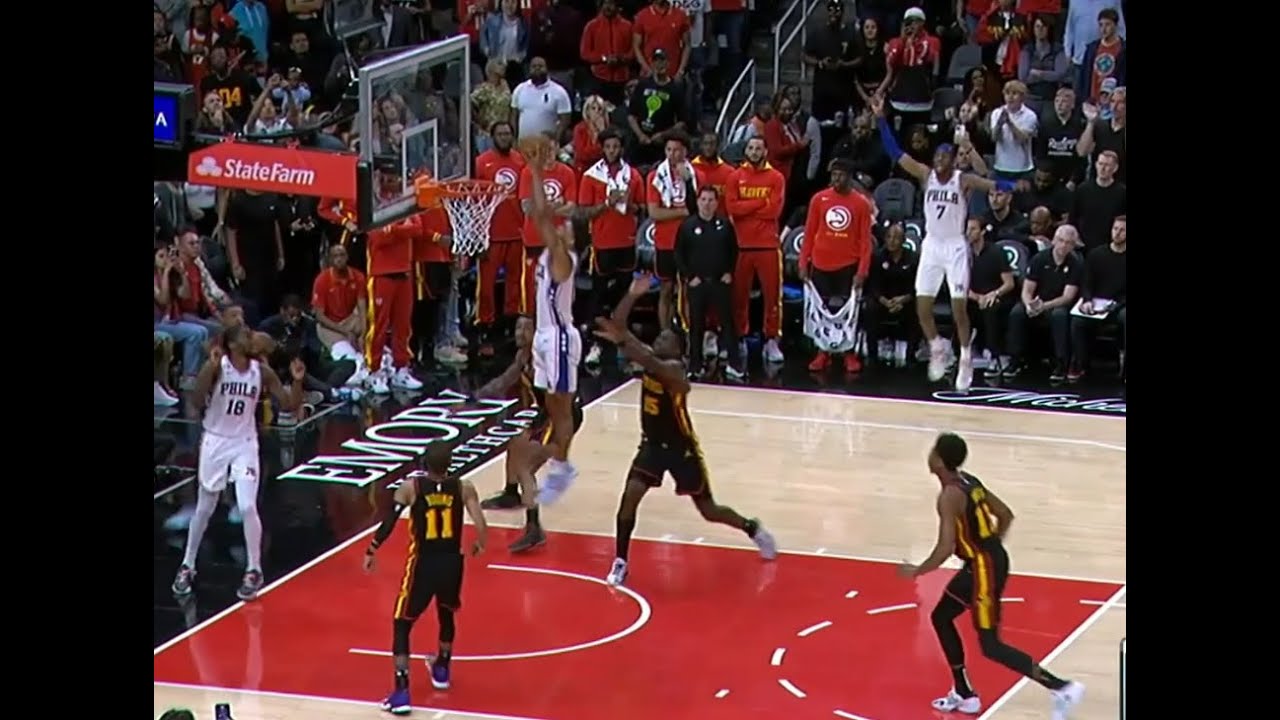 Jaden Springer with a game-tying putback slam dunk vs. the Hawks! Trae Young wastes time for nothing