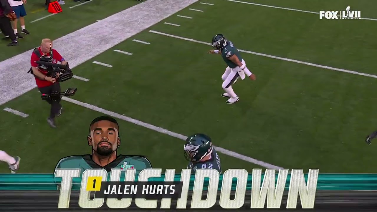 jalen hurts Hit the Griddy then the step back.