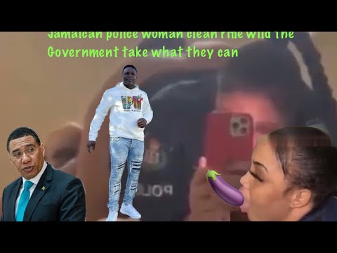 Jamaican police woman clean rifle wild the Government take what they can