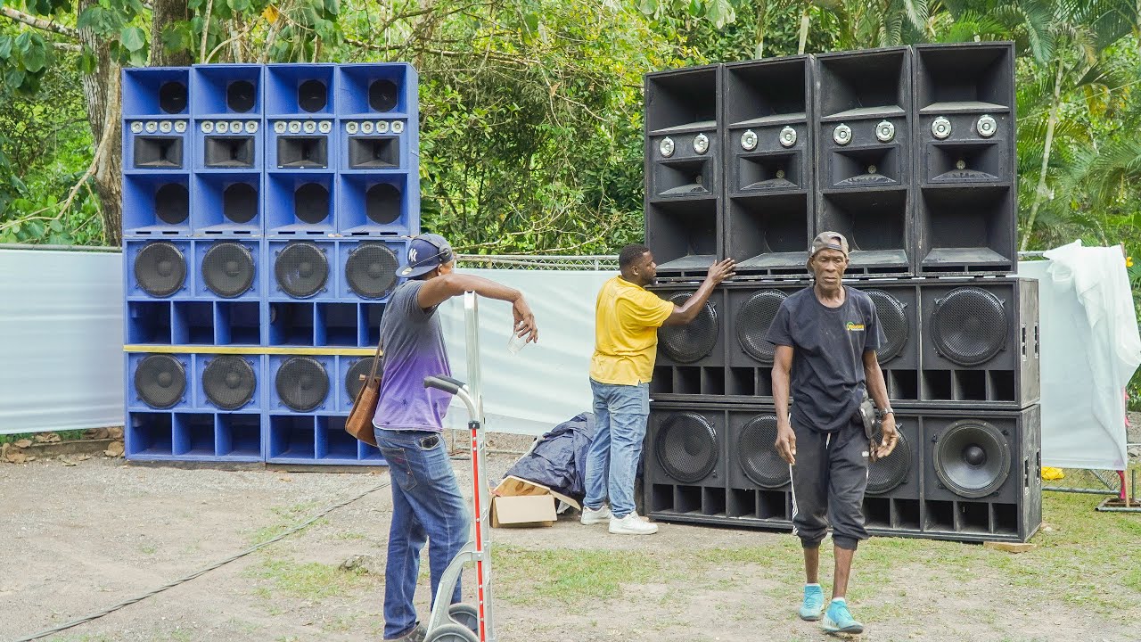 Jamaicans Build New Sound Systems Everyday: Mega Tone Sound Fresh | Road Kode Sound System String Up