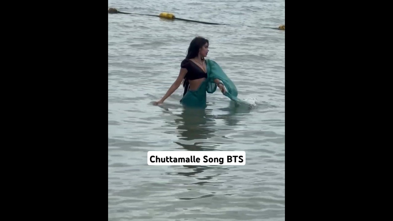 Janhvi Kapoor Chuttamalle song Behind the Scene | #janhvikapoor #chuttamalle #bts #devara #shorts