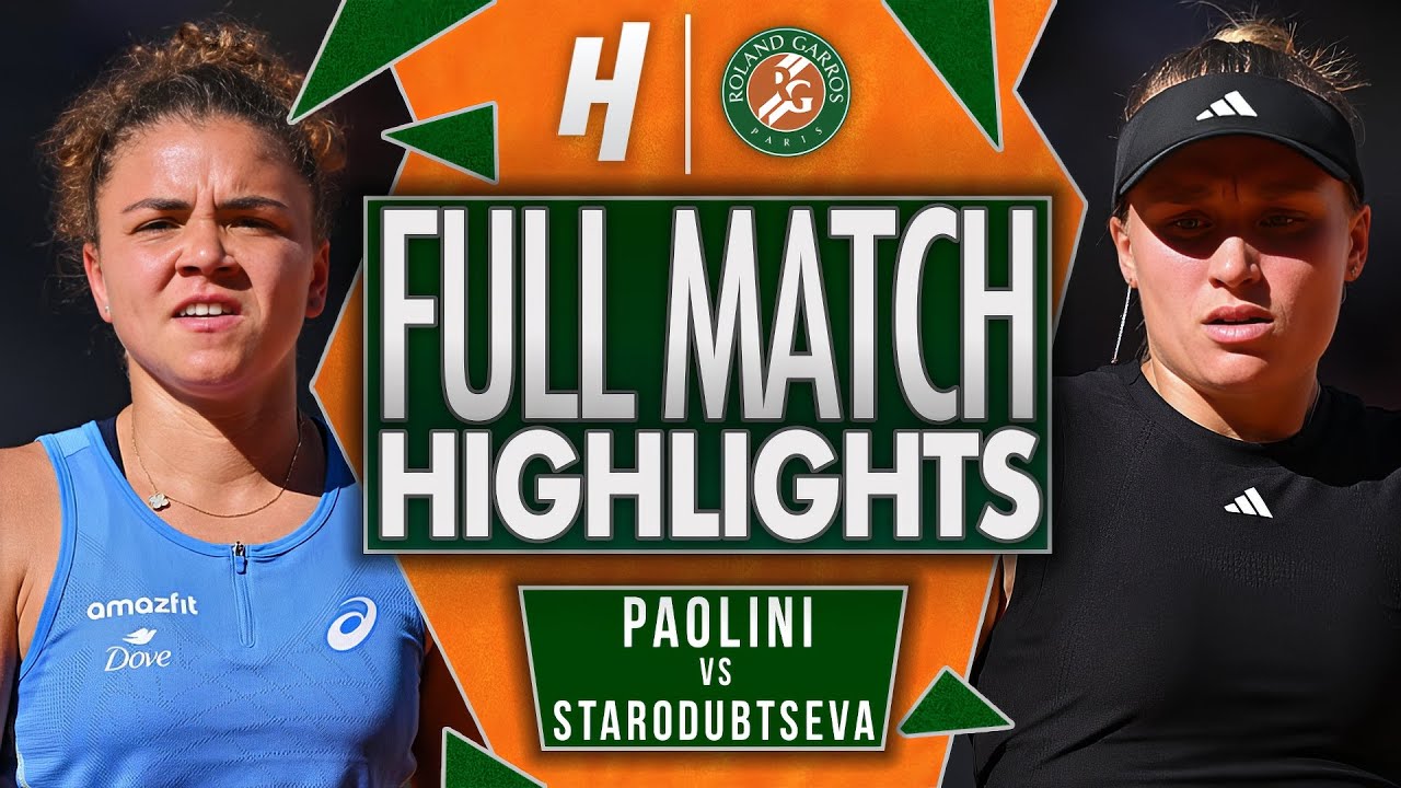 Jasmine Paolini vs Yuliia Starodubtseva - FULL Match Highlights - Third Round | Roland Garros 2025
