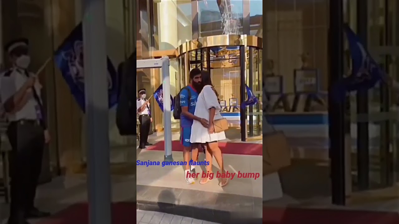 Jasprit bumrah's wife pregnant|Sanjana ganesan  is pregnant 🫄| Big baby bump| ❤️cute couple #shorts