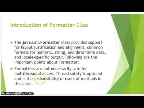 JAVA -  Formatter Class and Varargs