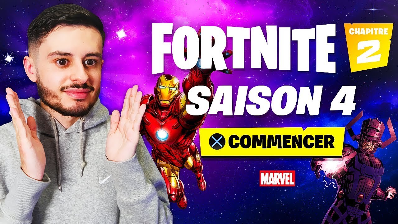 Je découvre la Nouvelle *SAISON 4* sur Fortnite Chapitre 2 ! (Iron Man, Thor, Galactus...)