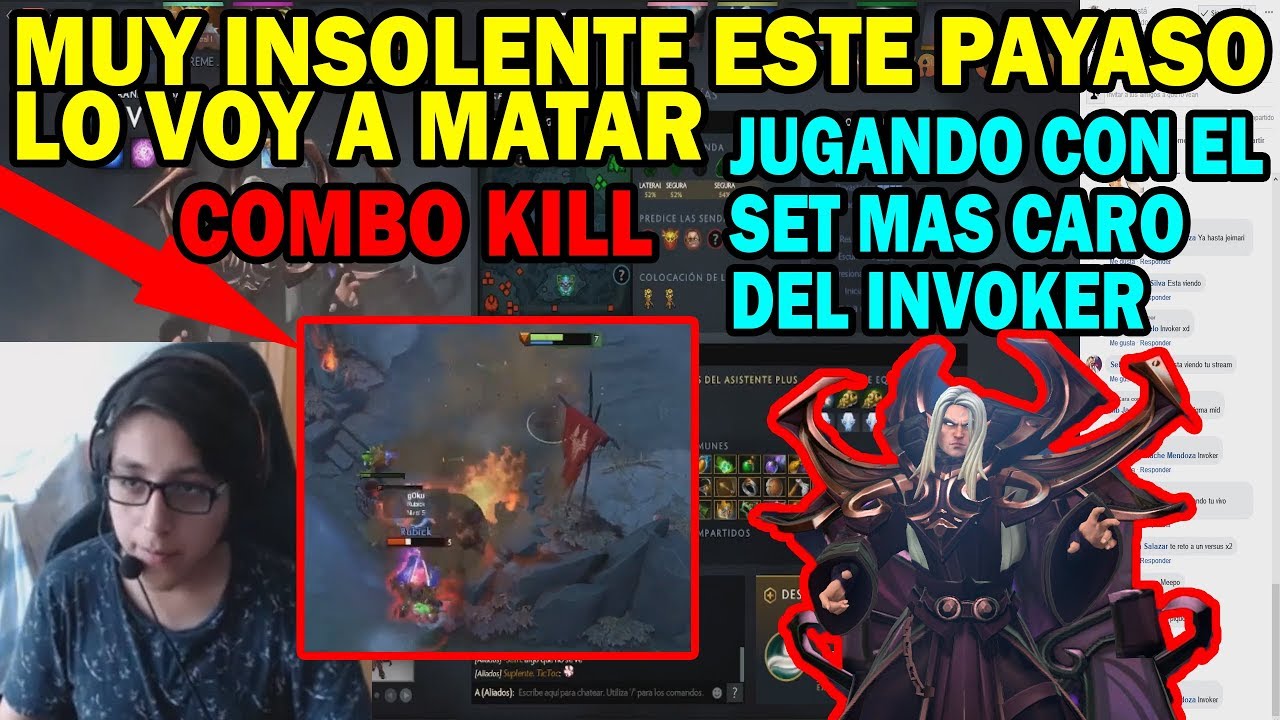 JEIMARI ENSEÑANDO COMO USAR INVOKER MID | DOTA 2 COSAS