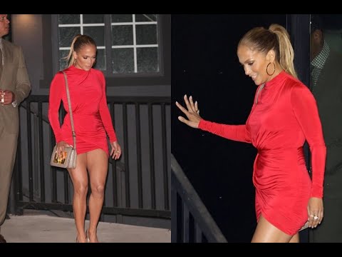 Jennifer Lopez  red dress sexy