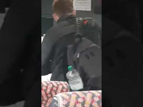 jerk slaps kids head on the bus
