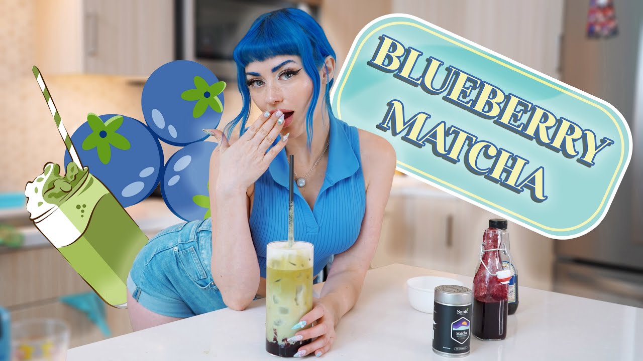 Jewelz Blu Makes Blueberry Matcha!