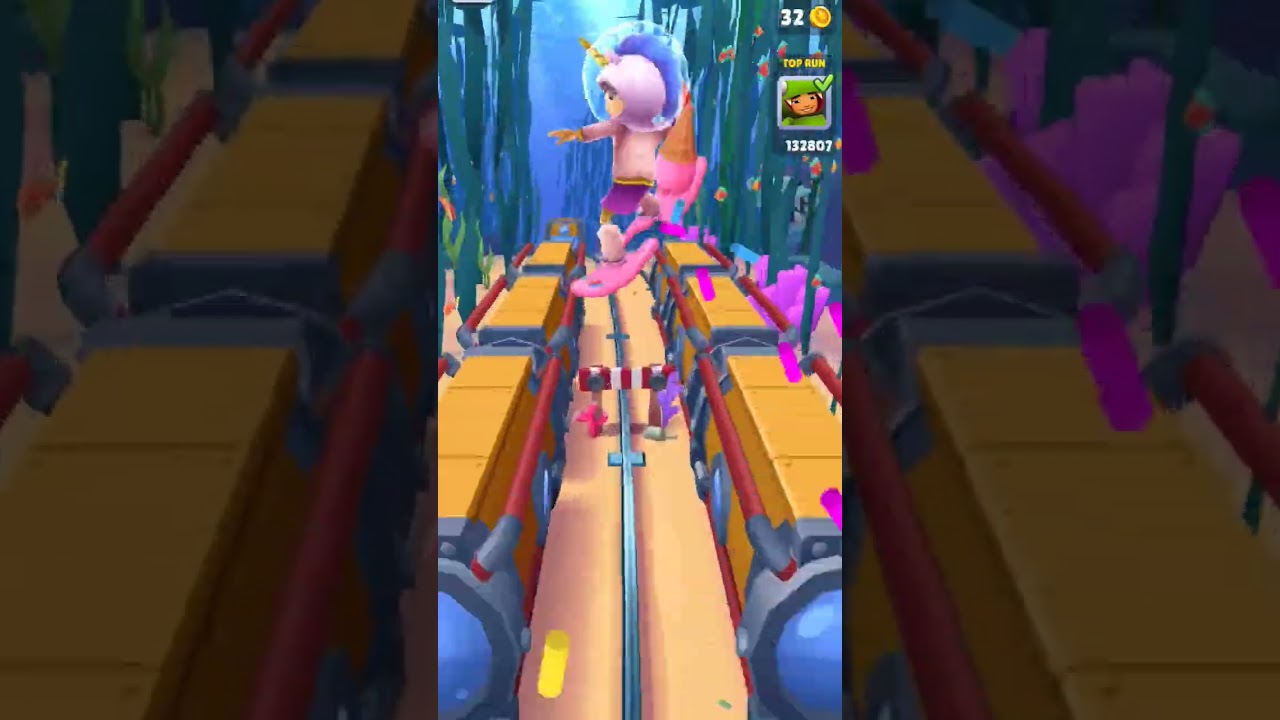 JIA ATUENDO UNICORNIO 🦄🌺🦄 TABLA I-SCREAM SUBWAY SURF UNDERWATER