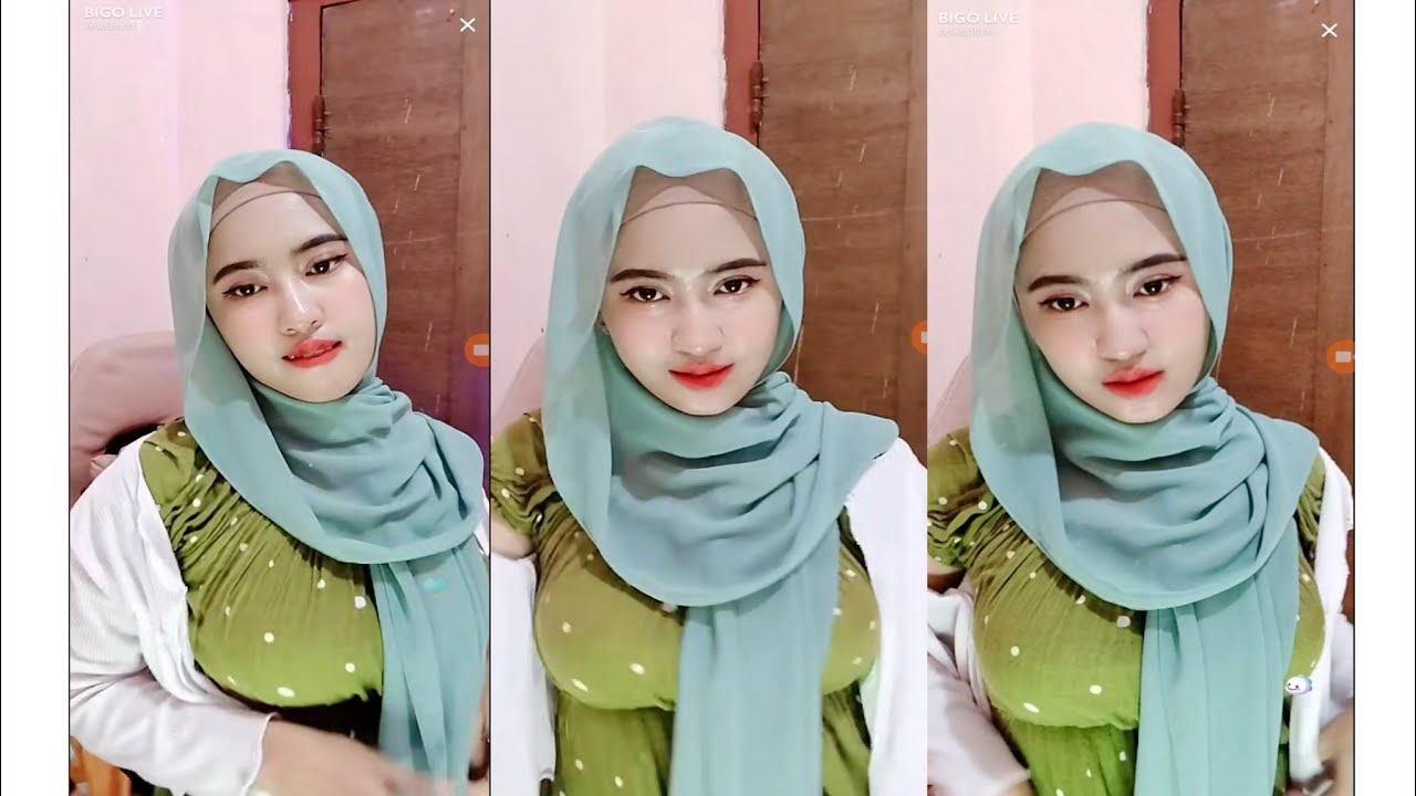 jilbab live pake daster boba besar