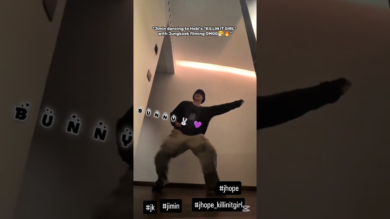 Jimin dancing to Hobi’s “KILLIN IT GIRL” with Jungkook filming OMGG🤧🔥 #jhope #jimin #jungkook