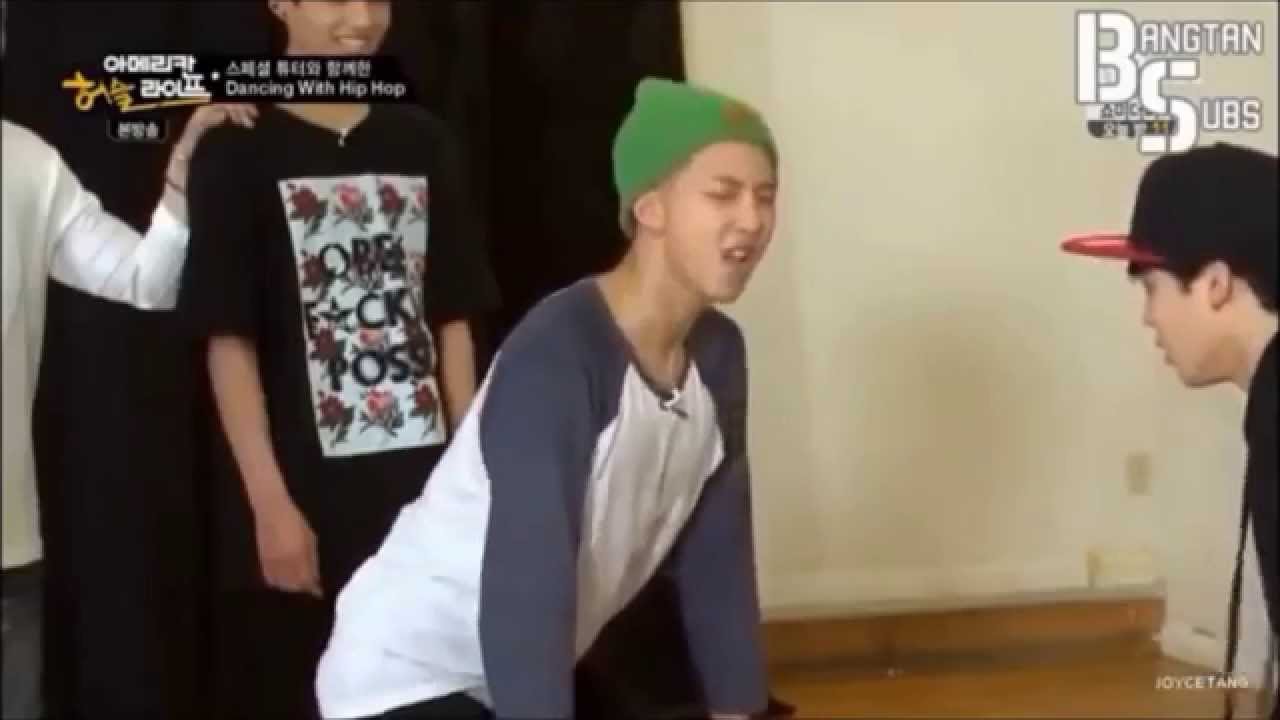 Jimin, Rap Monster, Suga and V twerking