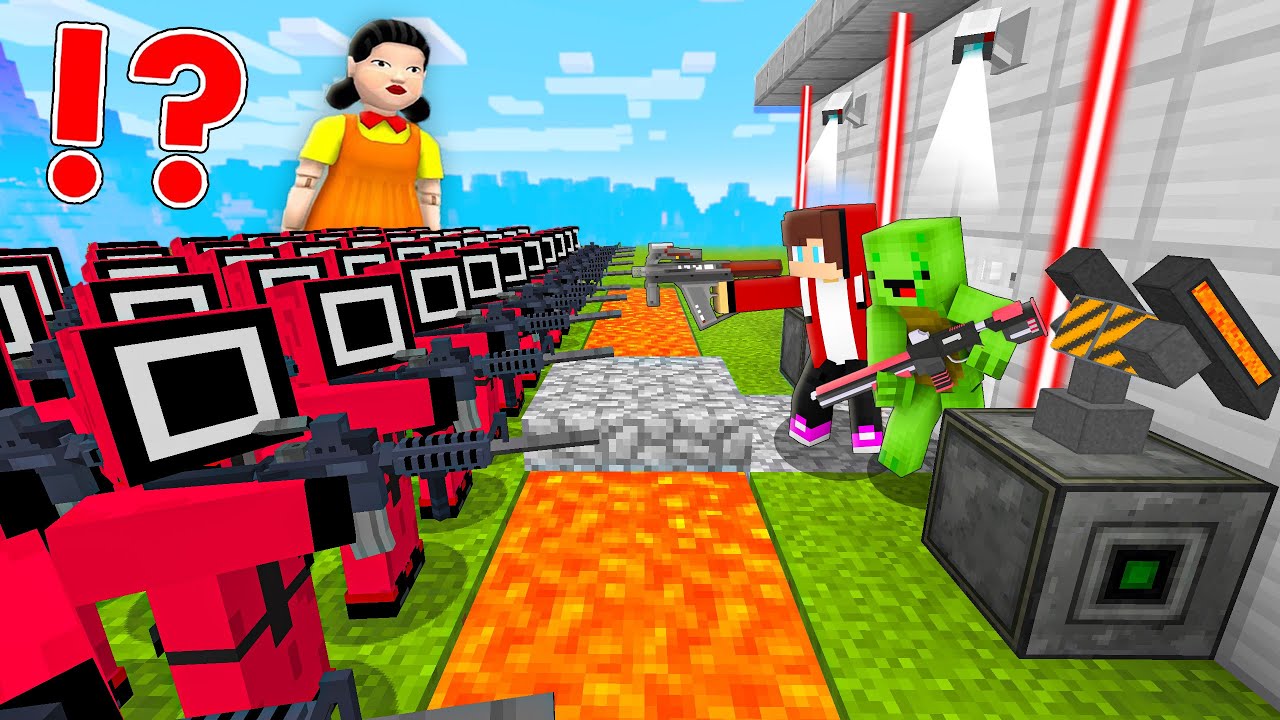 JJ & Mikey Security House vs SQUID GAME in Minecraft - Maizen Challenge