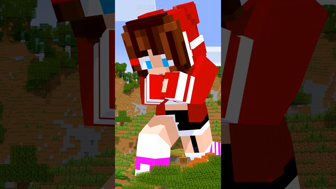 JJ Sister become giant - Maizen Minecraft Animation #shorts