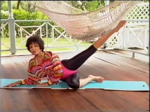 Joan Collins workout-Legs