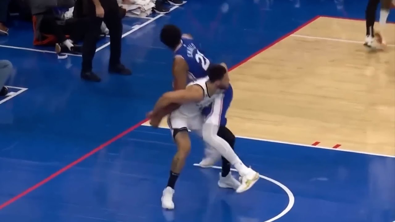 Joel Embiid and Ben Simmons were glued together with superglue and they couldn't come off