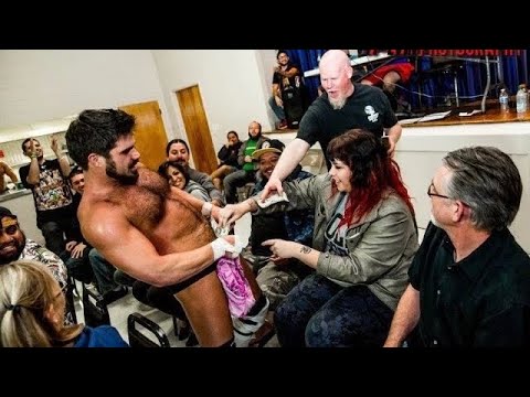 Joey Ryan Gives a Lap Dance Post Match to an Audience Member